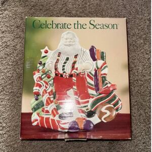 Christmas Collectible Santa Cookie Tray Vintage NWB